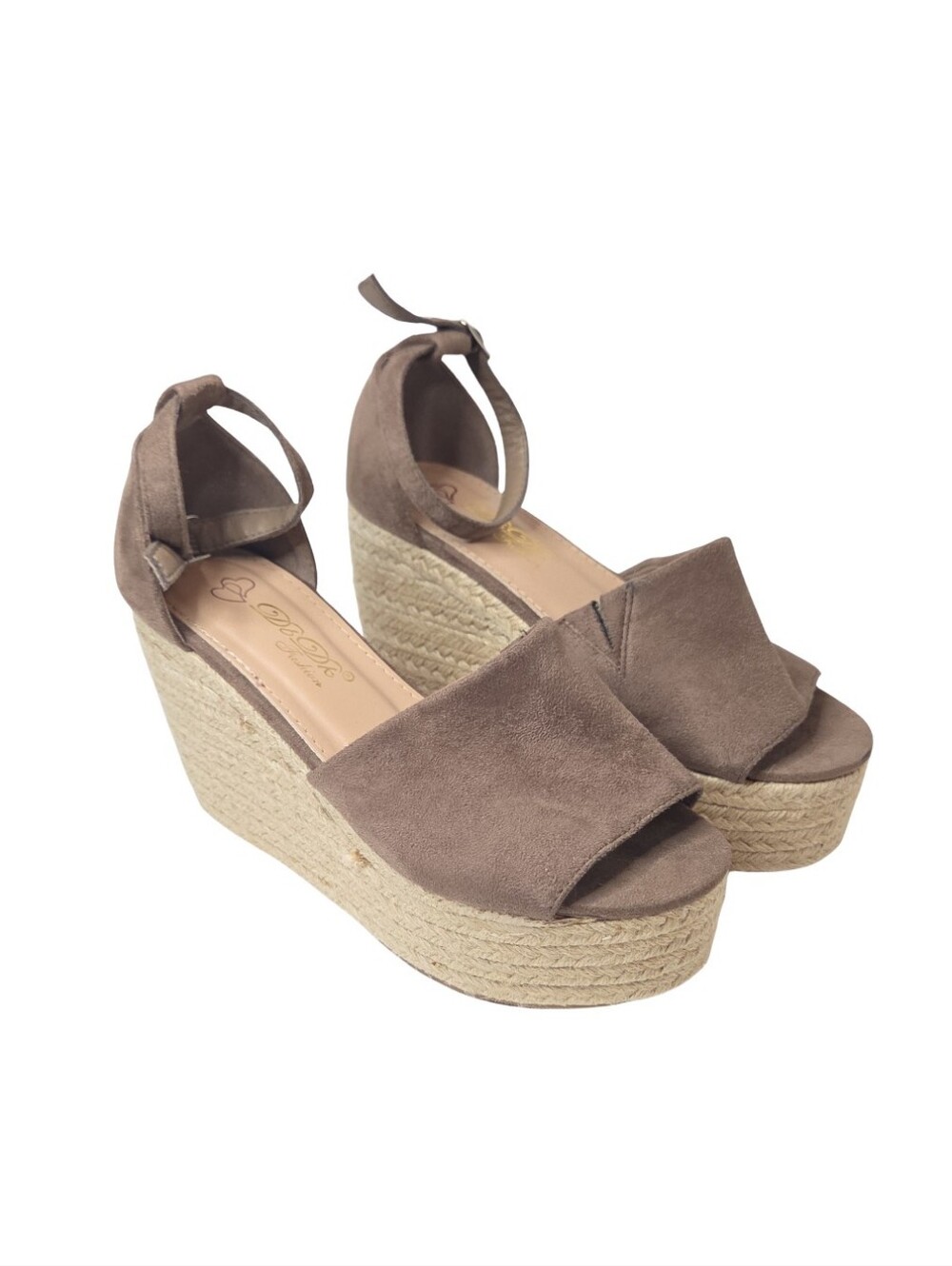 Women's Espadrille Wedges Taupe 6 M